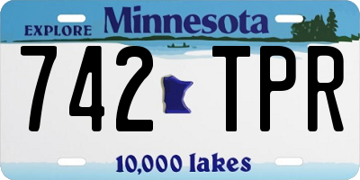 MN license plate 742TPR