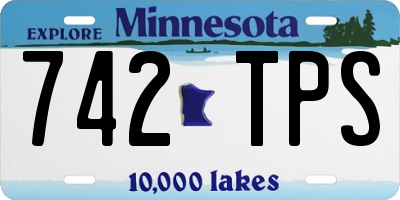 MN license plate 742TPS