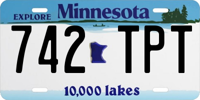 MN license plate 742TPT