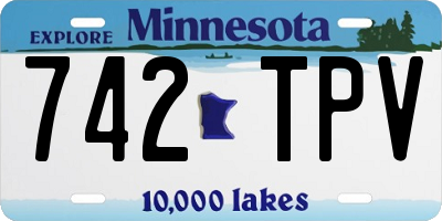MN license plate 742TPV