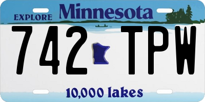 MN license plate 742TPW