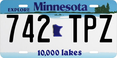 MN license plate 742TPZ