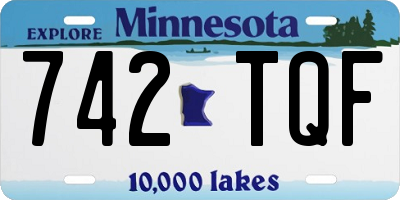 MN license plate 742TQF