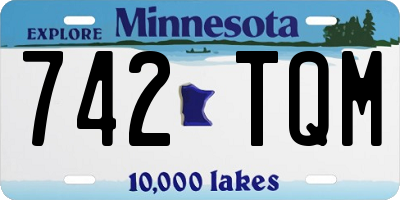 MN license plate 742TQM