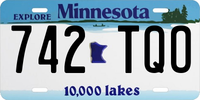 MN license plate 742TQO