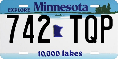 MN license plate 742TQP