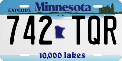 MN license plate 742TQR