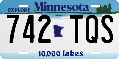 MN license plate 742TQS