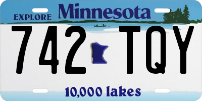 MN license plate 742TQY