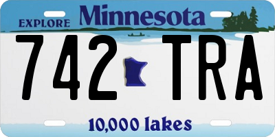 MN license plate 742TRA