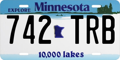MN license plate 742TRB