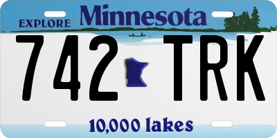 MN license plate 742TRK