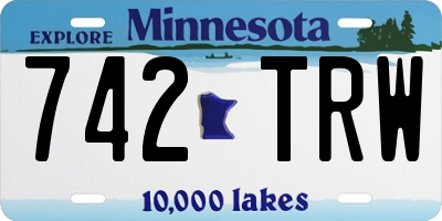 MN license plate 742TRW