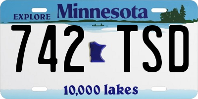 MN license plate 742TSD