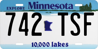 MN license plate 742TSF