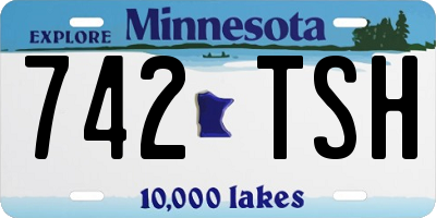 MN license plate 742TSH