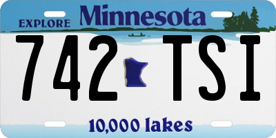 MN license plate 742TSI