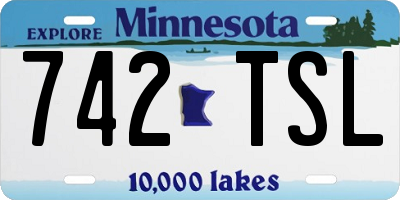 MN license plate 742TSL