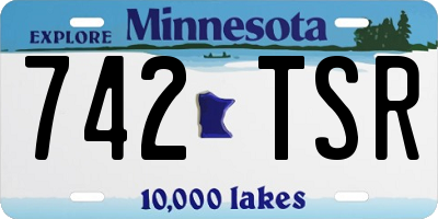 MN license plate 742TSR