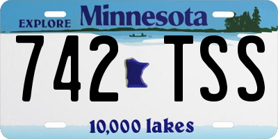 MN license plate 742TSS