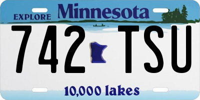 MN license plate 742TSU