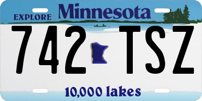 MN license plate 742TSZ