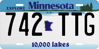 MN license plate 742TTG