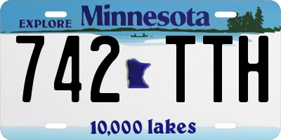 MN license plate 742TTH
