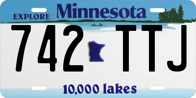 MN license plate 742TTJ