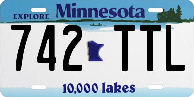 MN license plate 742TTL