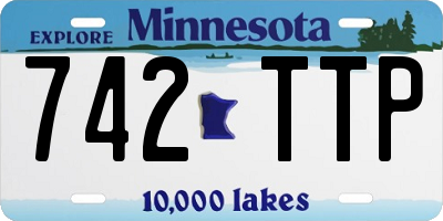 MN license plate 742TTP