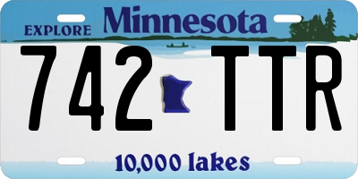 MN license plate 742TTR