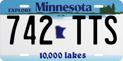 MN license plate 742TTS