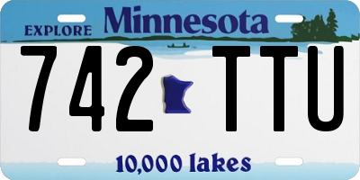 MN license plate 742TTU