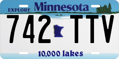 MN license plate 742TTV