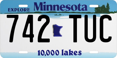 MN license plate 742TUC