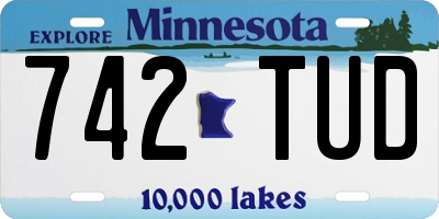 MN license plate 742TUD