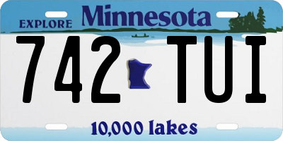 MN license plate 742TUI