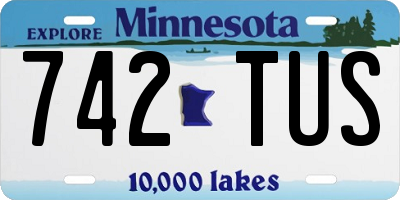 MN license plate 742TUS