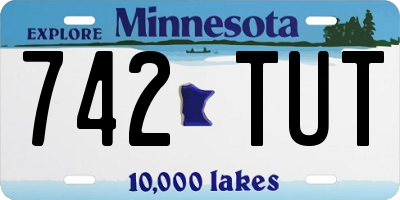 MN license plate 742TUT