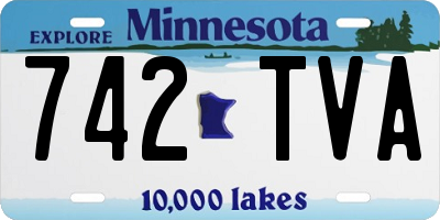 MN license plate 742TVA