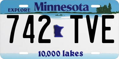 MN license plate 742TVE