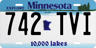 MN license plate 742TVI