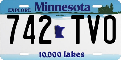MN license plate 742TVO