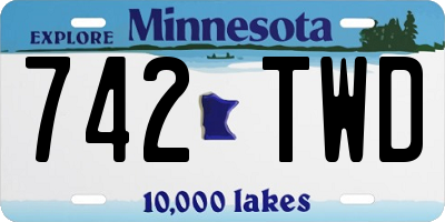 MN license plate 742TWD