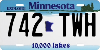MN license plate 742TWH