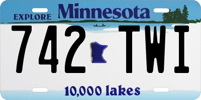 MN license plate 742TWI
