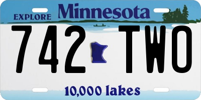 MN license plate 742TWO