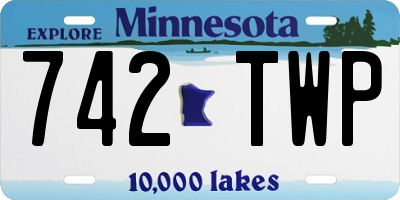 MN license plate 742TWP