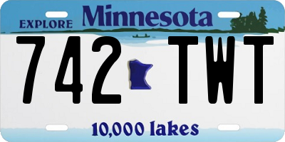MN license plate 742TWT